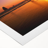 Art deco poster of Cannon Beach, Oregon, in muted earth tones on rolled canvas, suitable for dining room walls.