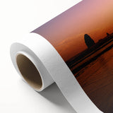 Art deco poster of Cannon Beach, Oregon, featuring muted pastel shades on rolled canvas, ideal for nursery wall art.