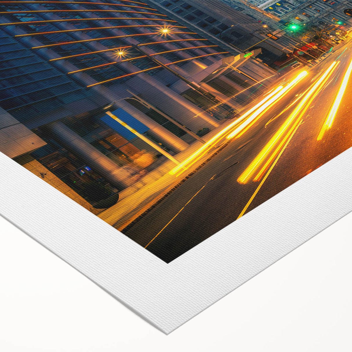Art deco poster of Philadelphia skyline in muted blue tones on rolled canvas, suitable for dining room wall art.