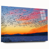 Large abstract wall art depicting a Pennsylvania scenery in muted earth tones on acrylic glass.