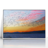 Art deco poster of Pennsylvania scenery with muted earth tones on a white framed acrylic, suitable for nursery wall art.