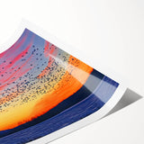 Extra large wall art featuring line art flowers in monochrome, ideal for large living room wall decor, rolled print format.