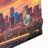 Large abstract depiction of Phoenix Valley in muted earth tones on acrylic glass.