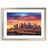 Textured abstract art print of Phoenix Valley in muted earth tones, framed with a silver mat.