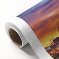 Art deco poster of Phoenix valley in muted pastel shades on rolled canvas, ideal for nursery wall art.