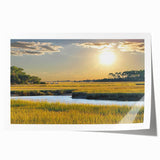 Extra large rolled print of South Carolina scenery with vibrant floral elements, ideal for art wall dining room.
