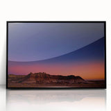 Large abstract wall art of South Dakota Badlands in muted earth tones on a framed acrylic, suitable for a modern living room.