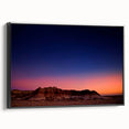 Black and white framed canvas of the South Dakota Badlands, ideal for bedroom wall decor.