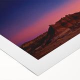 Art deco poster of South Dakota Badlands in muted earth tones on rolled canvas, suitable for dining room decor.