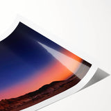 Extra large rolled print featuring a scenic view of South Dakota Badlands in muted earth tones.