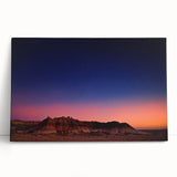 Black and white photograph of Badlands National Park on large stretched canvas.