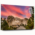 Acrylic print of Mt. Rushmore in muted earth tones, suitable for bedroom or dining room decor.