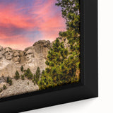 Close-up of a textured black wall art featuring a colorful depiction of Mt.