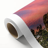 Art deco poster of Mt. Rushmore in muted earth tones on rolled canvas, ideal for nursery wall art or dining room.