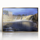 Framed acrylic print of South Dakota scenery in muted earth tones, ideal for modern art wall decor.