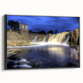 Black and white landscape art painting of South Dakota on framed canvas, suitable for bedroom decor.