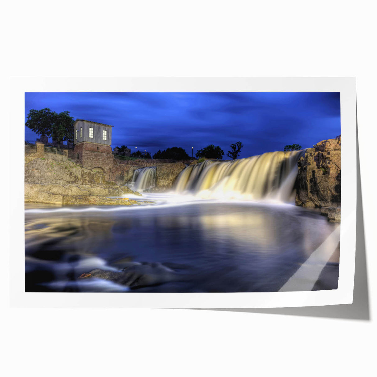Pastel-toned floral landscape of South Dakota on a rolled canvas, ideal for art wall dining room decor.