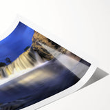 Extra large wall art featuring line art flowers in subtle earth tones on a rolled print.