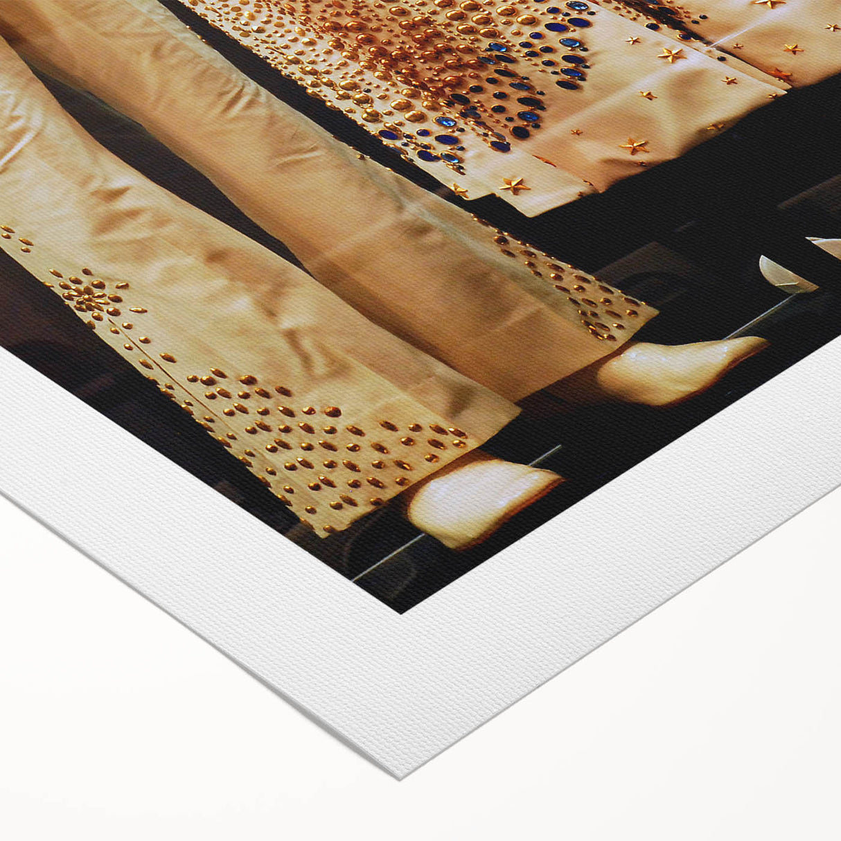 Art deco poster of Memphis skyline in subdued earth tones on rolled canvas, suitable for dining room wall art.