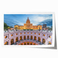 Extra large rolled print of a floral Austin, Texas scenery in pastel shades, ideal for art wall dining room.