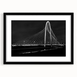 Extra large abstract art print of Dallas skyline featuring vibrant, colorful textures on a black framed canvas.