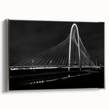 Framed canvas of Dallas landscape with colorful art in a vintage poster style, suitable for office decor.