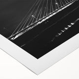 Art Deco poster of Dallas skyline in monochrome shades on rolled canvas, suitable for dining room wall art.