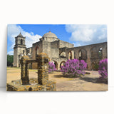 Black and white stretched canvas of San Antonio skyline, ideal for kitchen wall art or bedroom ambiance.