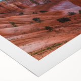 Art Deco poster featuring Bryce Canyon in muted orange and red tones on rolled canvas, suitable for dining room wall art.