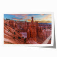 Rolled print of Bryce Canyon with earthy red and orange tones, ideal for art wall dining room.