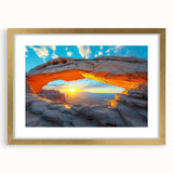 Extra large framed wall art depicting an abstract representation of Utah's Canyonlands in textured earth tones.