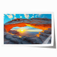 Extra large rolled print featuring a serene Canyonlands scenery in earthy tones, ideal for art wall dining room.