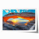 Extra large rolled print featuring a serene Canyonlands scenery in earthy tones, ideal for art wall dining room.