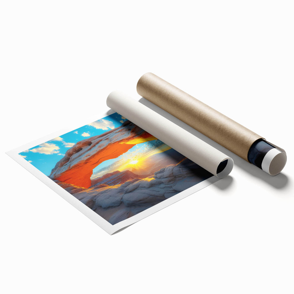 Extra large rolled print of Canyonlands, USA, in soft earth tones, ideal for classy bathroom wall art.