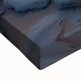 Black and white landscape art painting of Canyonlands on stretched canvas, suitable for bedroom wall art.