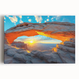 Black and white panoramic photo of Canyonlands on stretched canvas, ideal for kitchen wall art.