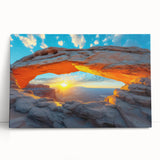 Black and white photo of Canyonlands on stretched canvas, suitable as kitchen wall art or for a bedroom.