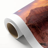 Art Deco poster of Capitol Reef, Utah in soft pastel colors on rolled canvas, ideal for nursery wall art.