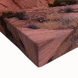 Large art of Capitol Reef in Utah, depicted in black and white on stretched canvas, suitable for bedroom wall decor.