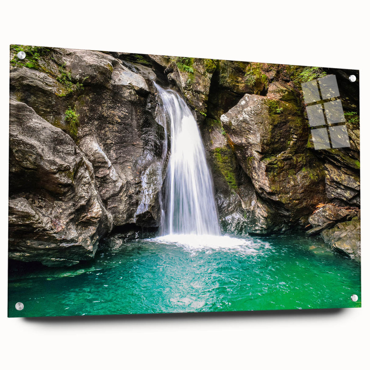 Acrylic print of a Vermont landscape in muted earth tones, suitable for bedroom or dining room decor.
