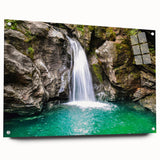 Acrylic print of a Vermont landscape in muted earth tones, suitable for bedroom or dining room decor.