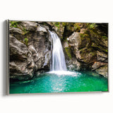 Landscape art painting of a Vermont scenery in muted colors on a framed canvas, ideal for living room decor.