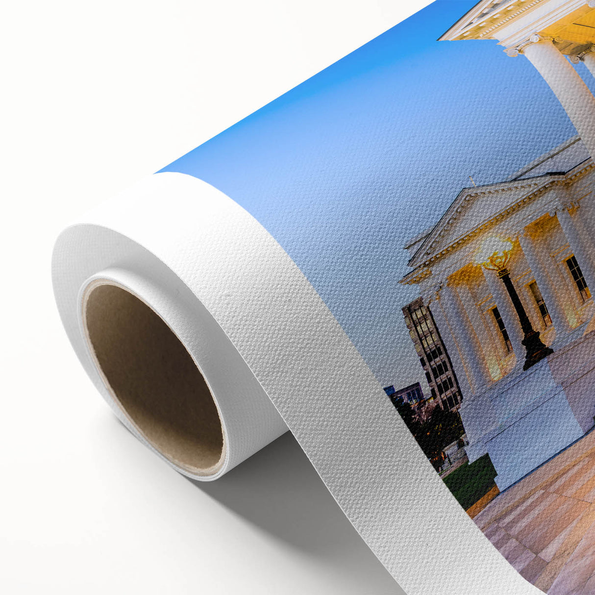Art Deco style poster of Virginia scenery on rolled canvas, featuring pastel colors, ideal for nursery wall art.