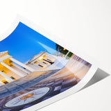 Extra large wall art featuring line art flowers in neutral tones on a rolled print, ideal for large living room decor.