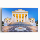 Black and white stretched canvas of Virginia scenery, ideal for kitchen wall art.