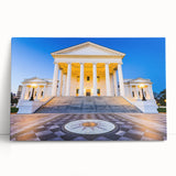 Black and white photograph of a Virginia landscape on large stretched canvas, ideal for kitchen wall art.