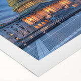 Art deco poster of Washington DC monument in soft sepia tones on rolled canvas, suitable for dining room wall art.