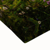 Large art of Mount Rainier in black and white on stretched canvas, suitable for bedroom wall placement.