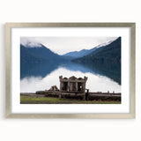 Textured art of abstract Olympic scenery in muted earth tones on a framed silver mat, ideal for bedroom art.