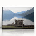 Large abstract wall art of Olympic National Park in muted earth tones on a framed acrylic.